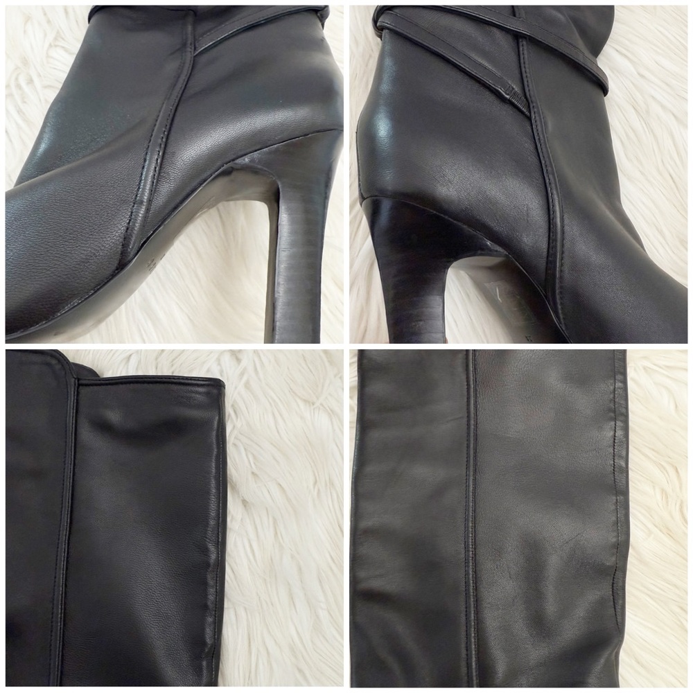 Reiss Caitlin Leather Knee High Boots 7 - Picture 15 of 16